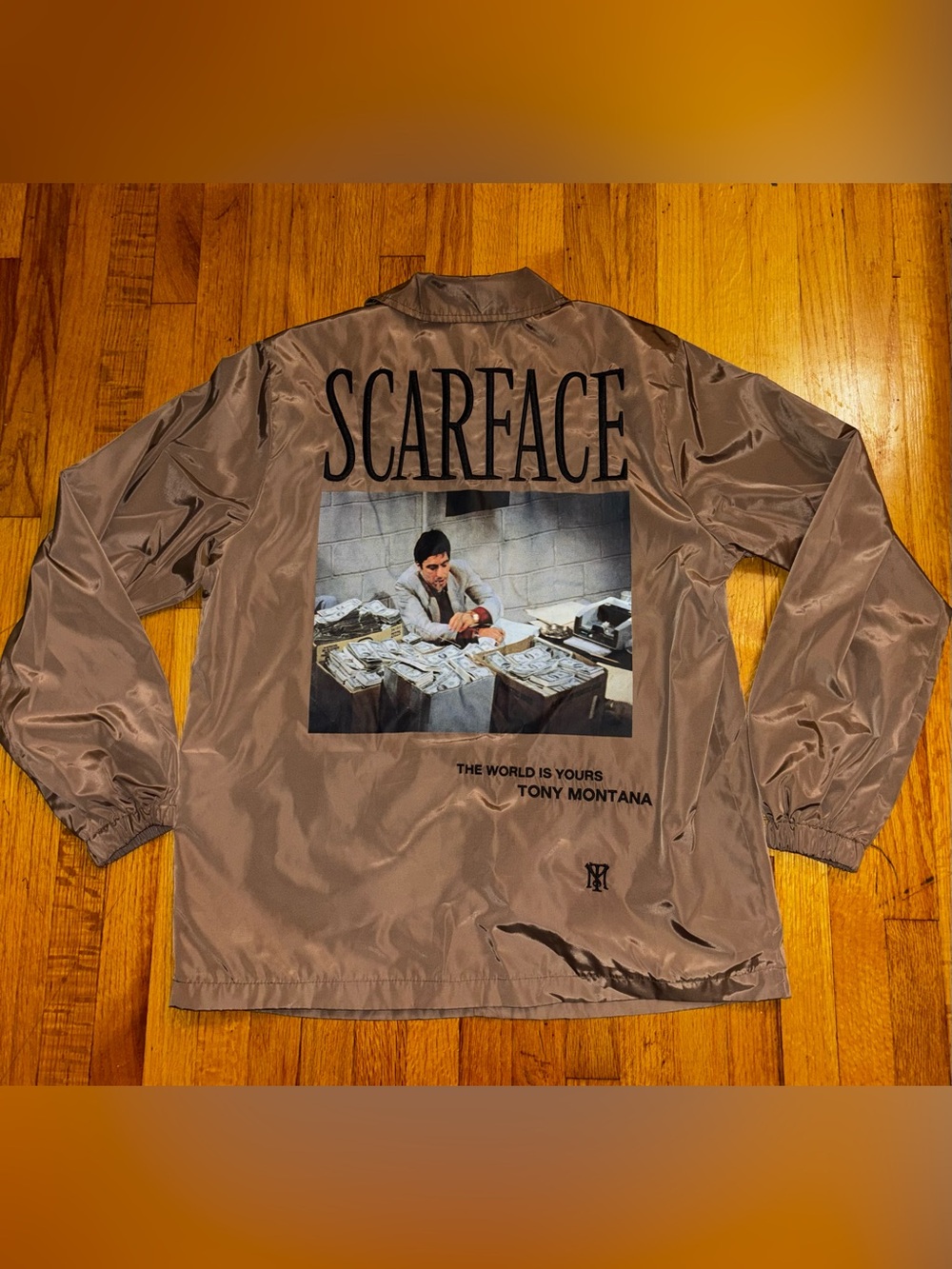 Scarface Shoe Palace Men's Brown Jacket Snap On / Medium